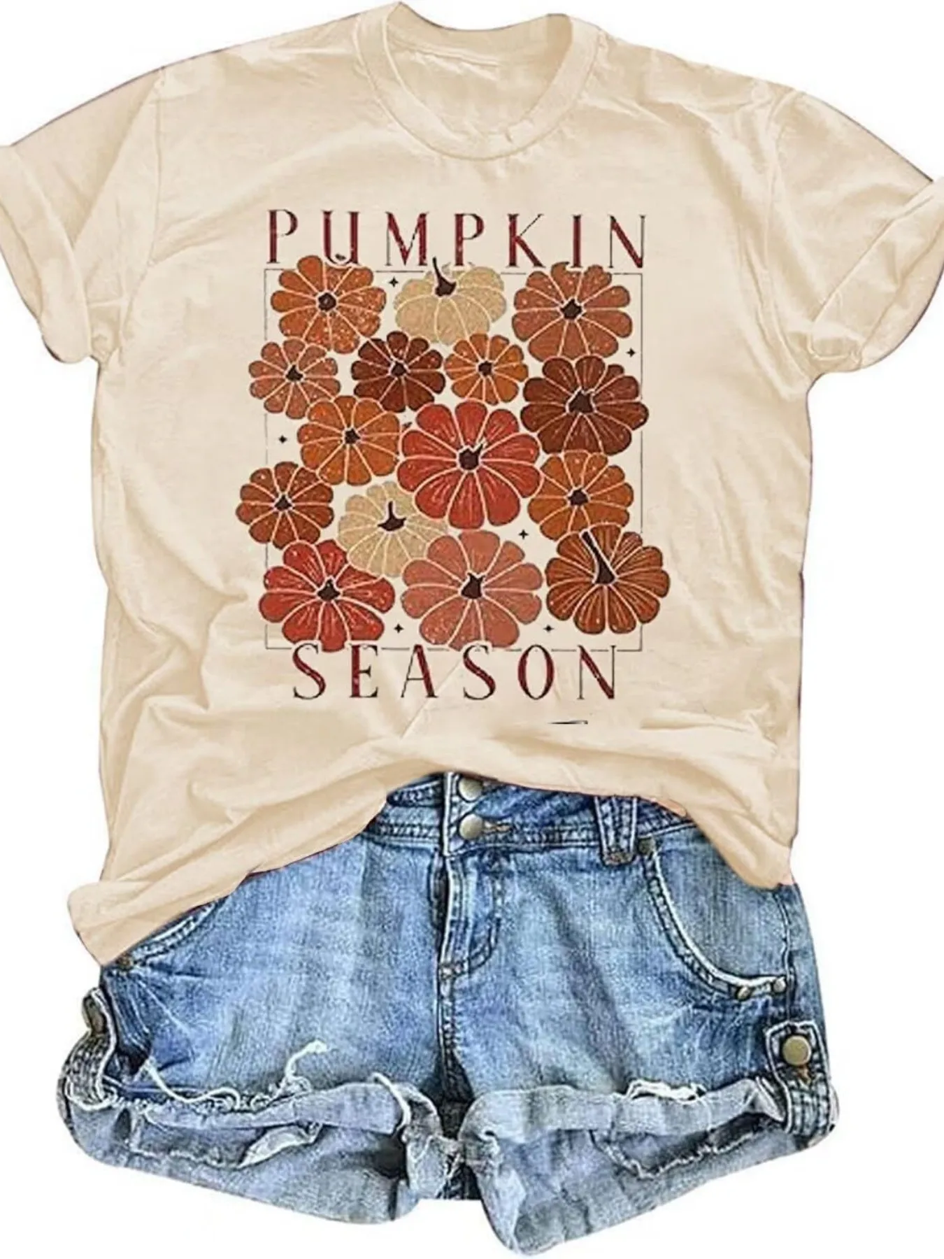Plus size women's short sleeve T-shirt Pumpkin Season Floral Pattern Design Spring and Summer Must-Haves summer outfit women's
Plus size women's short sleeve T-shirt Pumpkin Season Floral Pattern Design Spring and Summer Must-Haves summer outfit women's