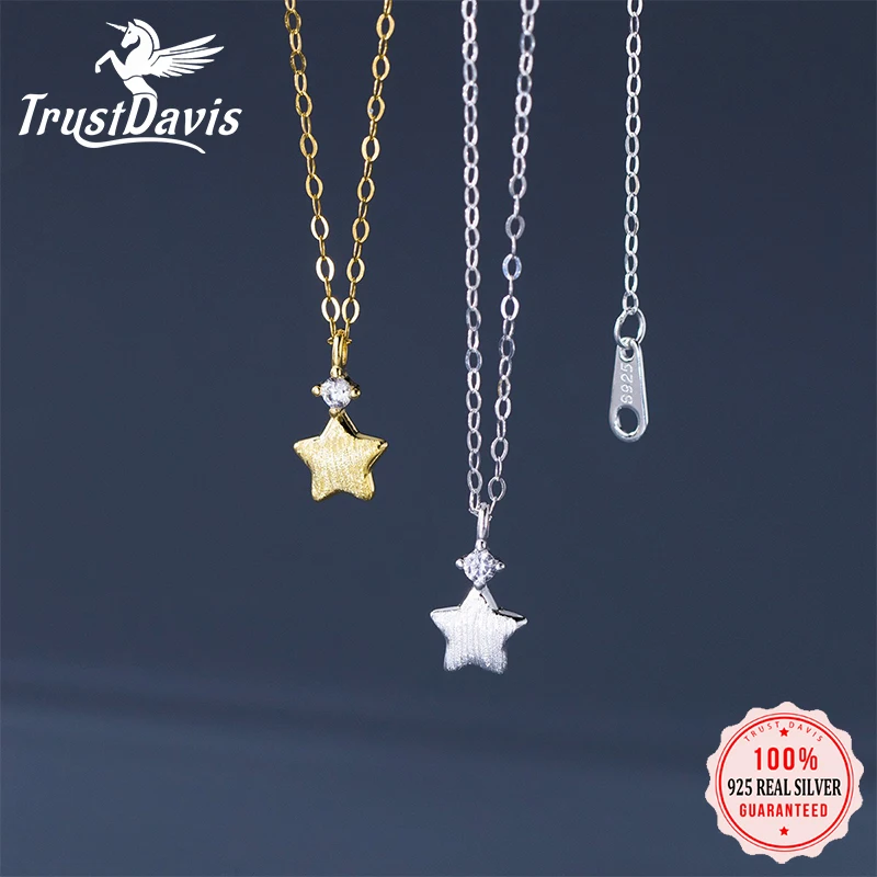 TrustDavis 925 Sterling Silver Women's Fashion and Simple Star Zirconia Pendant Necklace for Women Girls Jewelry Gift DS4351
TrustDavis 925 Sterling Silver Women's Fashion and Simple Star Zirconia Pendant Necklace for Women Girls Jewelry Gift DS4351