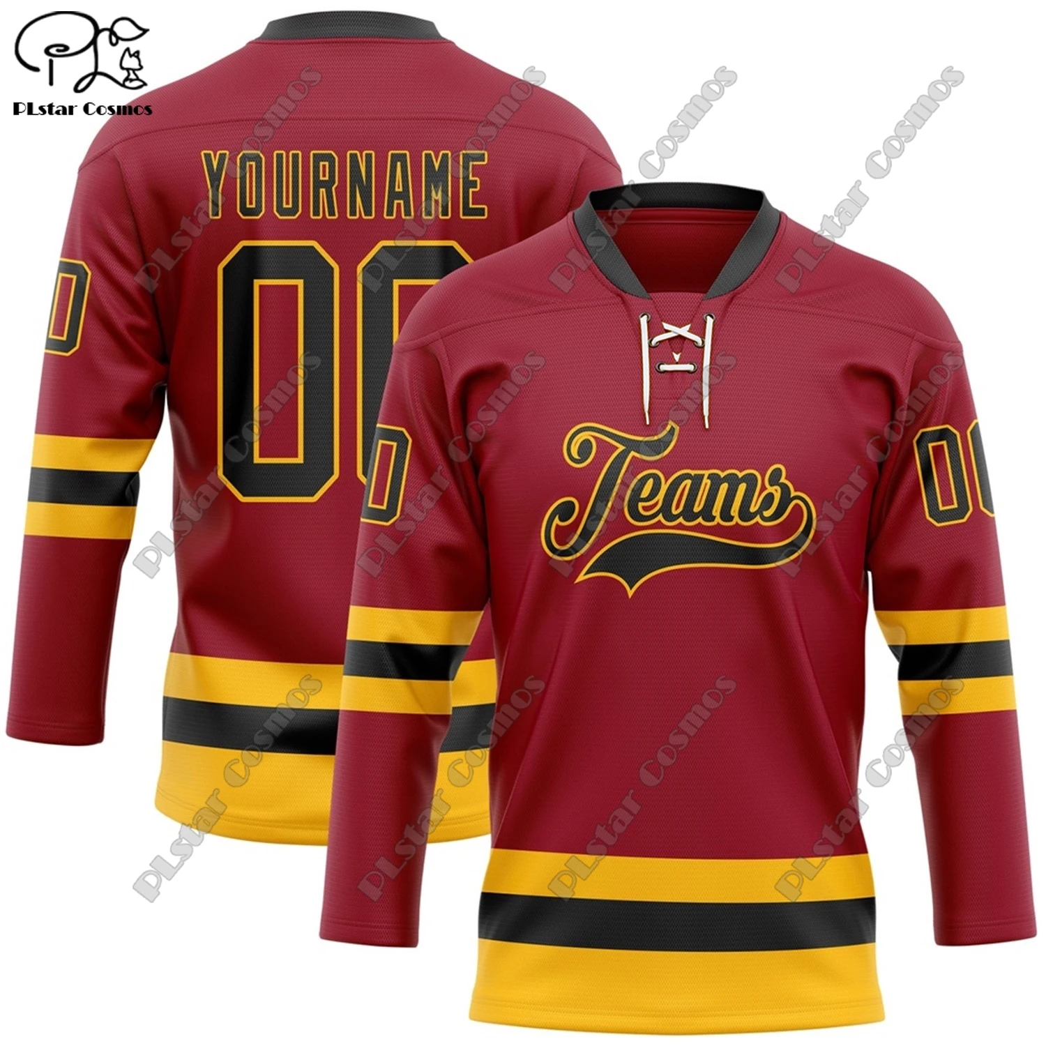 New Lace-Up Hockey Jersey Color Series V-Neck Long Sleeve Personalized 3D Printed Casual Sports Shirt Team Gift X-39
New Lace-Up Hockey Jersey Color Series V-Neck Long Sleeve Personalized 3D Printed Casual Sports Shirt Team Gift X-39
