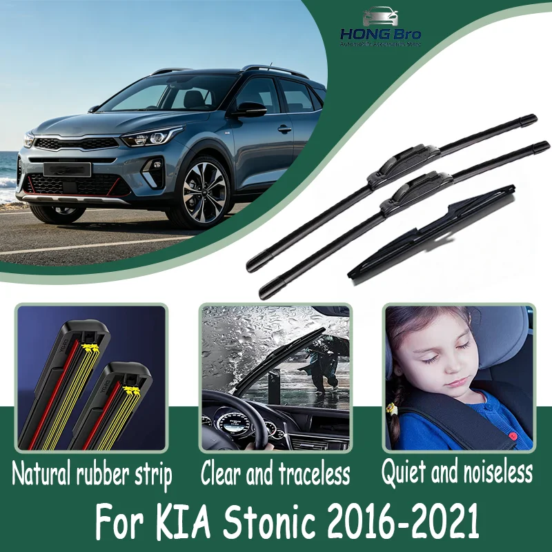 For KIA Stonic 2016-2021 26"+16"+11" Front & Rear Silicone Wiper Blades, Silent Durable, All-Season, Auto Windshield
For KIA Stonic 2016-2021 26"+16"+11" Front & Rear Silicone Wiper Blades, Silent Durable, All-Season, Auto Windshield