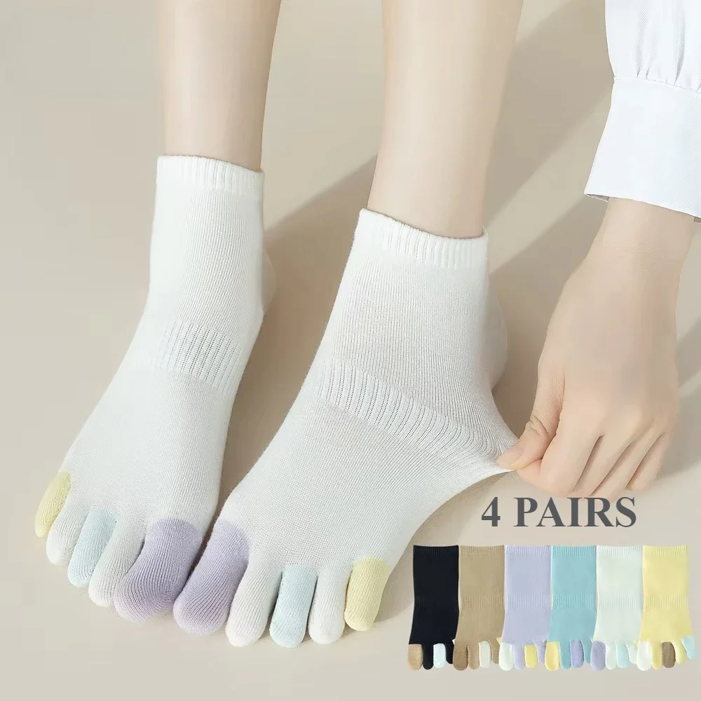 4 Pairs Anti-slip Five Finger Socks Women Toe Socks Cotton Low Cut Ankle Socks with Separate Fingers Yoga Pilates Socks Sports
4 Pairs Anti-slip Five Finger Socks Women Toe Socks Cotton Low Cut Ankle Socks with Separate Fingers Yoga Pilates Socks Sports