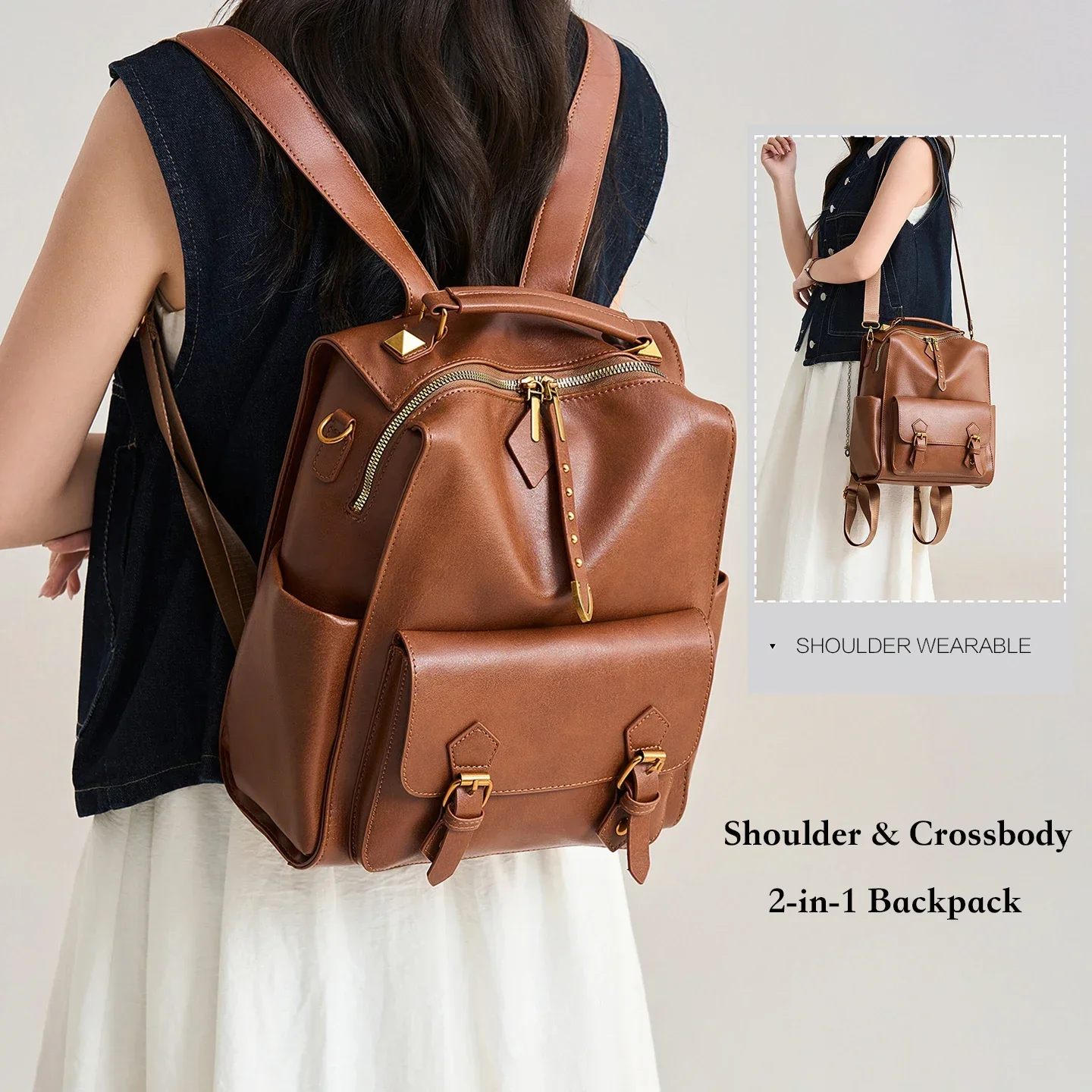 New Fashion Vintage Casual Women Multifunctional Backpack Crossbody Shoulder Carry Design Daily Commute Outdoor Travel Daypack
New Fashion Vintage Casual Women Multifunctional Backpack Crossbody Shoulder Carry Design Daily Commute Outdoor Travel Daypack