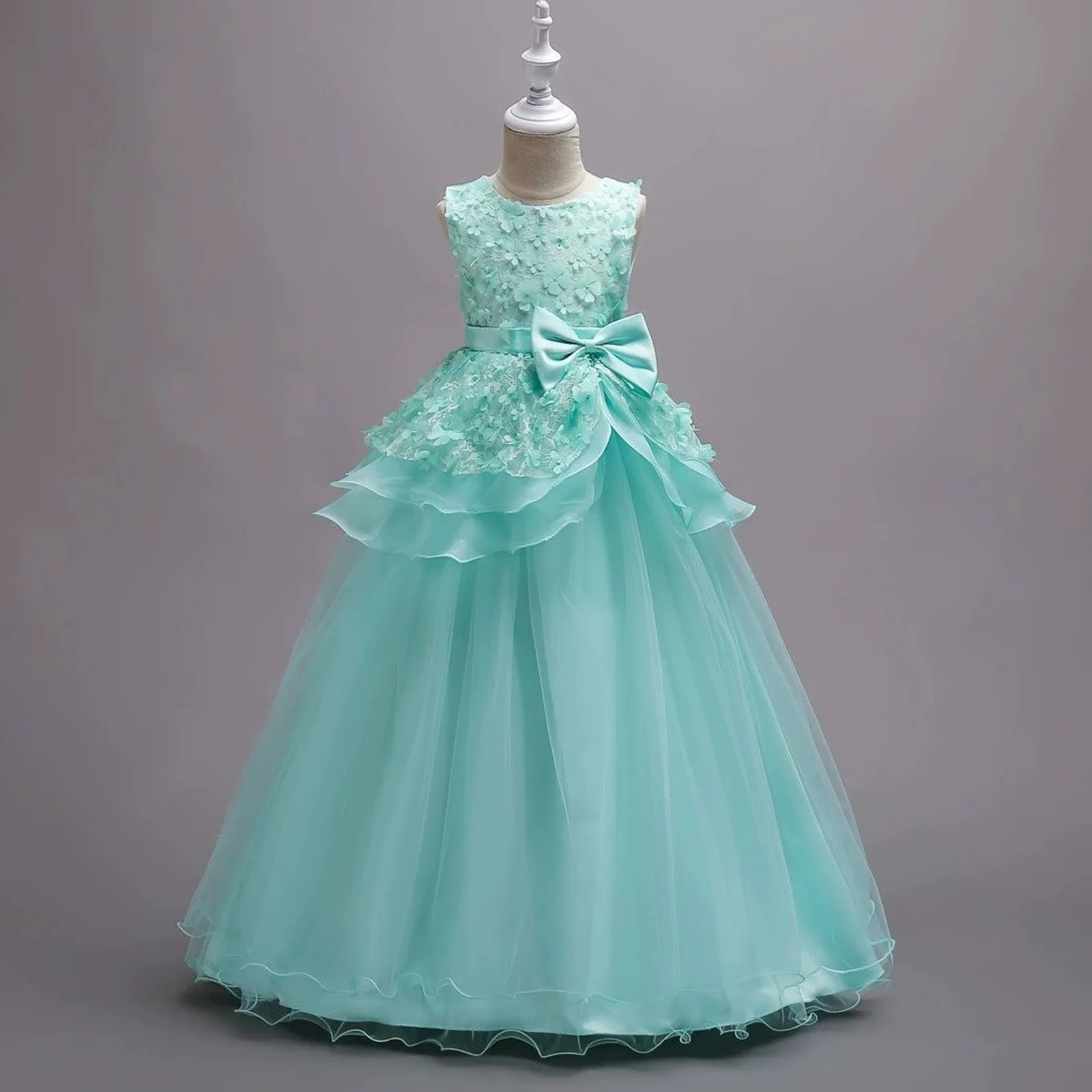 Blue European Girl Gown Flower Sleeveless Princess Dress For 5y To 12y Flower Girl Wedding Party Gift Bridesmaid Dress
Blue European Girl Gown Flower Sleeveless Princess Dress For 5y To 12y Flower Girl Wedding Party Gift Bridesmaid Dress