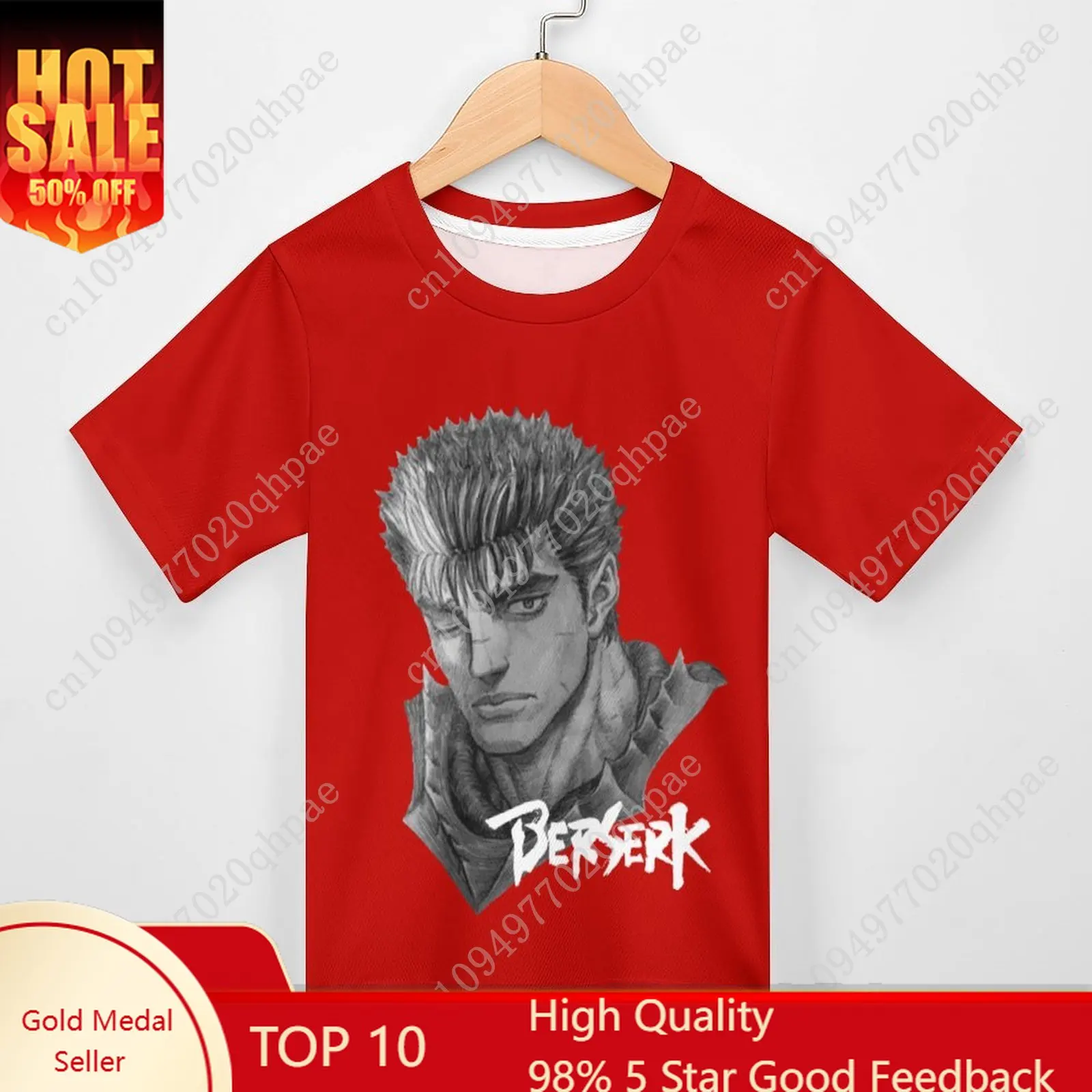 Berserk Guts Black Swordsman T Shirt Boys Girls Childs Cotton Short Sleeves Tlightweight Breathable Tshirt Custom Made Tops
Berserk Guts Black Swordsman T Shirt Boys Girls Childs Cotton Short Sleeves Tlightweight Breathable Tshirt Custom Made Tops