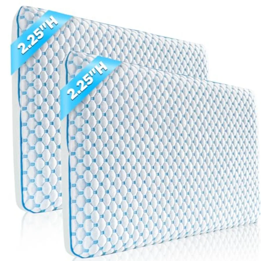 Flat Pillows for Sleeping: Thin Memory Foam, Gray, Cooling Gel Infused for Stomach and Back Sleepers, 5-Inch Low Profile Design
Flat Pillows for Sleeping: Thin Memory Foam, Gray, Cooling Gel Infused for Stomach and Back Sleepers, 5-Inch Low Profile Design