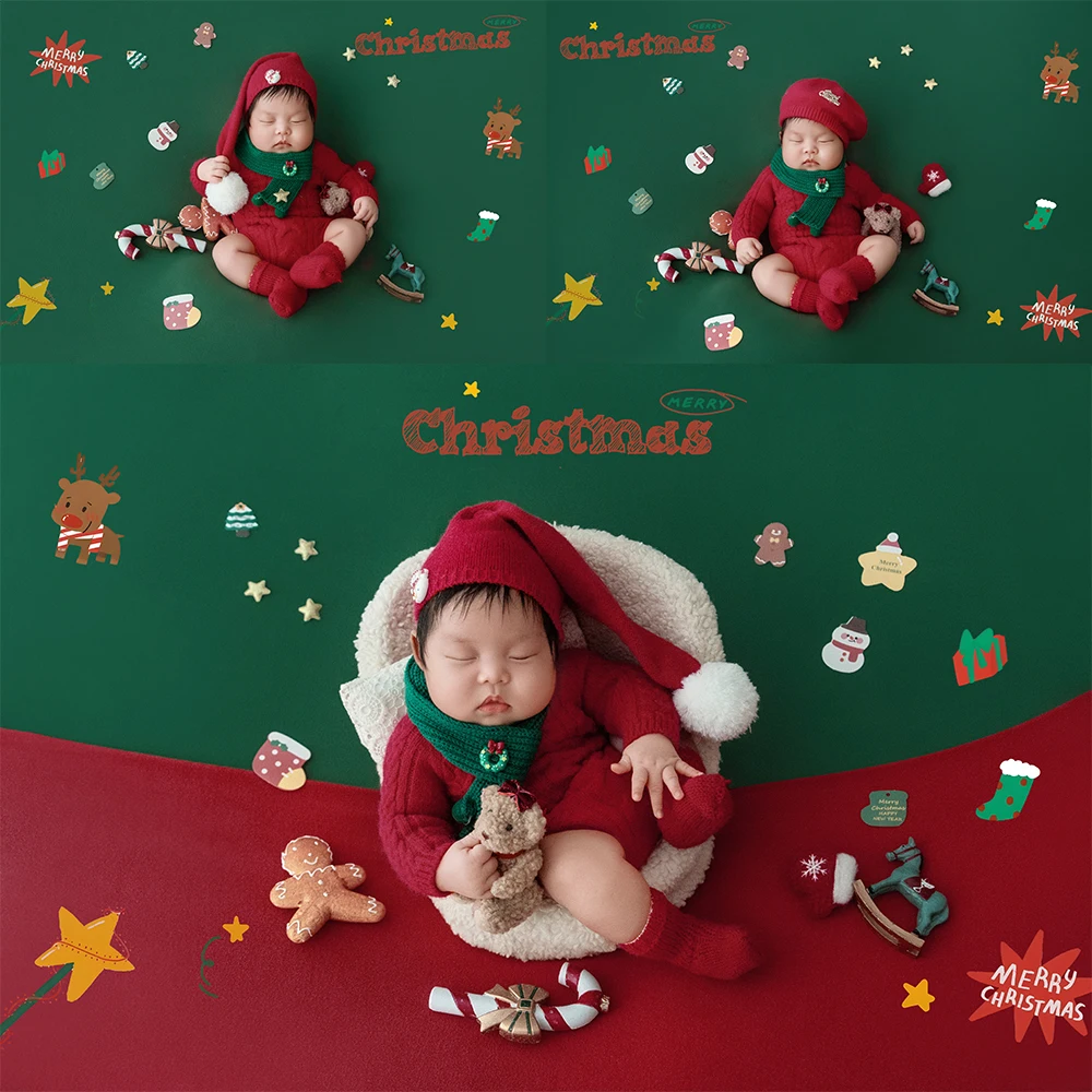 Festive Newborn Photography Props Set Soft Red Knitted Baby Romper Xmas Scene Mini Props for Studio Christmas Theme Photo Props
Festive Newborn Photography Props Set Soft Red Knitted Baby Romper Xmas Scene Mini Props for Studio Christmas Theme Photo Props