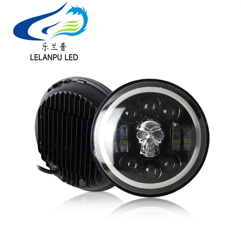 7 Inch LED Skull Flashing Headlight Projector Halo Ring Motorcycle High Low Beam Angel Eyes DRL Turn Signal For 4X4 Offroad Moto
7 Inch LED Skull Flashing Headlight Projector Halo Ring Motorcycle High Low Beam Angel Eyes DRL Turn Signal For 4X4 Offroad Moto