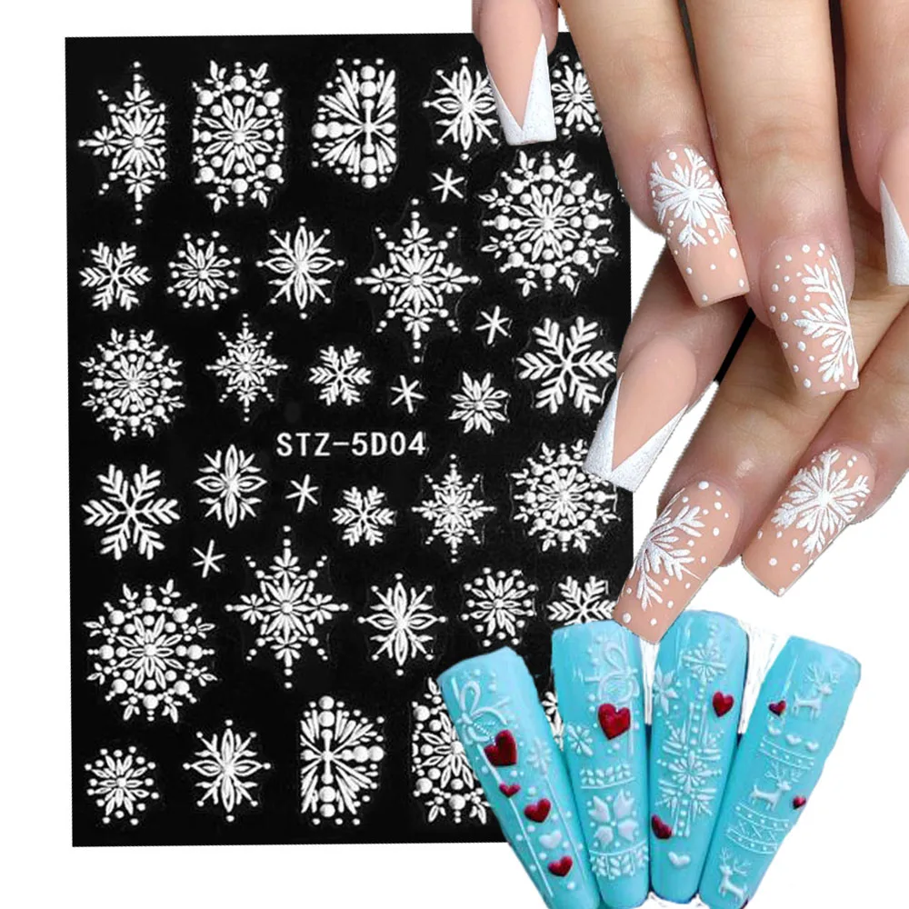 5D Acrylic Flowers Nail Sticker Snowflakes Embossed Slider Decal Sticker Christmas New Year Acrylic Flower Nail Art Sticker #NL6
5D Acrylic Flowers Nail Sticker Snowflakes Embossed Slider Decal Sticker Christmas New Year Acrylic Flower Nail Art Sticker #NL6