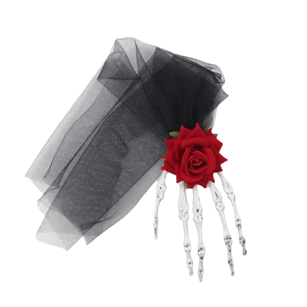 Cloth Ghost Claw Hair Clip Flower Cosplay Supply Skeleton Hand Rose Hairpin Skeleton Halloween Toy Halloween Headwear
Cloth Ghost Claw Hair Clip Flower Cosplay Supply Skeleton Hand Rose Hairpin Skeleton Halloween Toy Halloween Headwear
