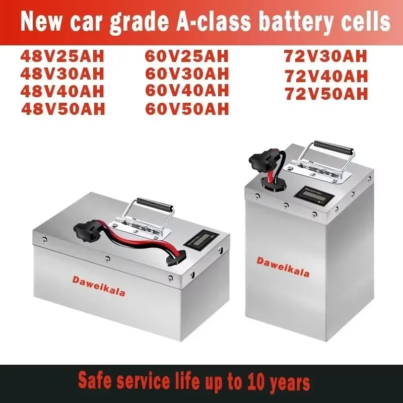 48V/60V/72V LiFePO4 Battery Pack - 60AH/80AH High Capacity, 40A for Electric Tricycle & EVs
48V/60V/72V LiFePO4 Battery Pack - 60AH/80AH High Capacity, 40A for Electric Tricycle & EVs