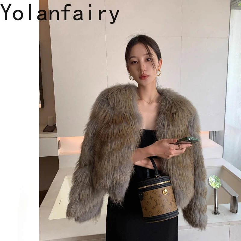 YOLANFAIRY осенне-зимняя импортная шуба из лисьего меха, утолщенная шуба с v-образным вырезом и длинными рукавами в уличном стиле шуба 2025
YOLANFAIRY осенне-зимняя импортная шуба из лисьего меха, утолщенная шуба с v-образным вырезом и длинными рукавами в уличном стиле шуба 2025