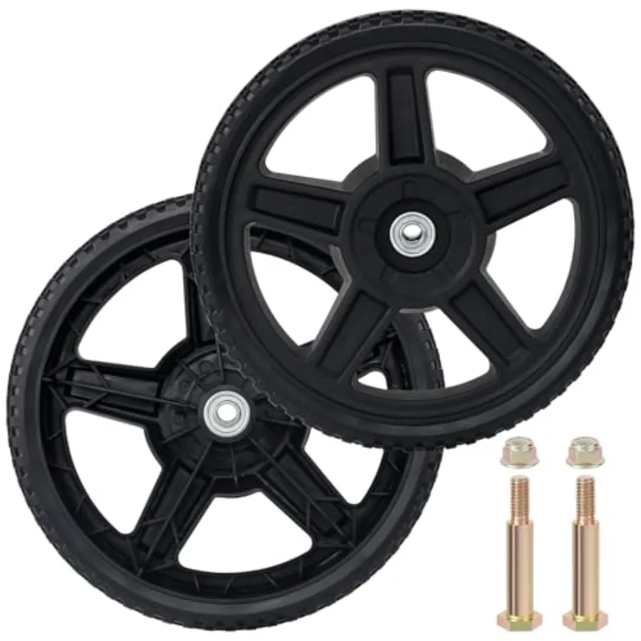 Lawn Mower Wheels 2 Pack"Push Lawn Mower Wheels with Bolts and Lock Nuts Kit Fit for Most Standard push Lawn Mowers/Generator/G
Lawn Mower Wheels 2 Pack"Push Lawn Mower Wheels with Bolts and Lock Nuts Kit Fit for Most Standard push Lawn Mowers/Generator/G
