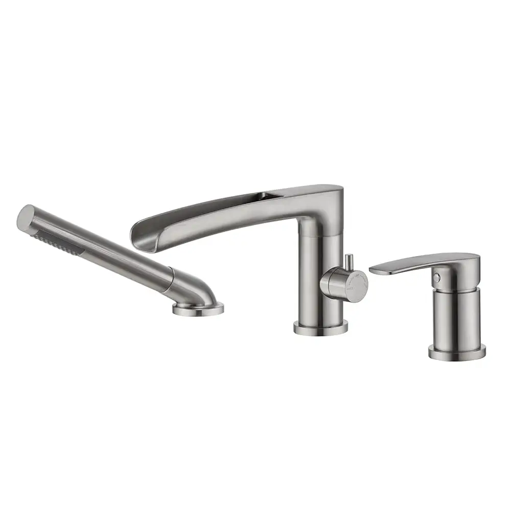 AllexpreskWaterfall Roman Tub Faucet Brushed Nickel Deck Mount Bathtub Faucets Brass Tub Filler Bathroom Faucets with Hand Showe
AllexpreskWaterfall Roman Tub Faucet Brushed Nickel Deck Mount Bathtub Faucets Brass Tub Filler Bathroom Faucets with Hand Showe