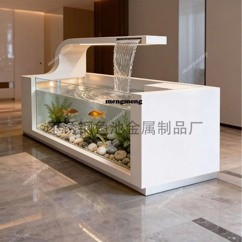 Living room installation fish pond can be live water stainless steel hourly flowing water ornament custom decoration
Living room installation fish pond can be live water stainless steel hourly flowing water ornament custom decoration