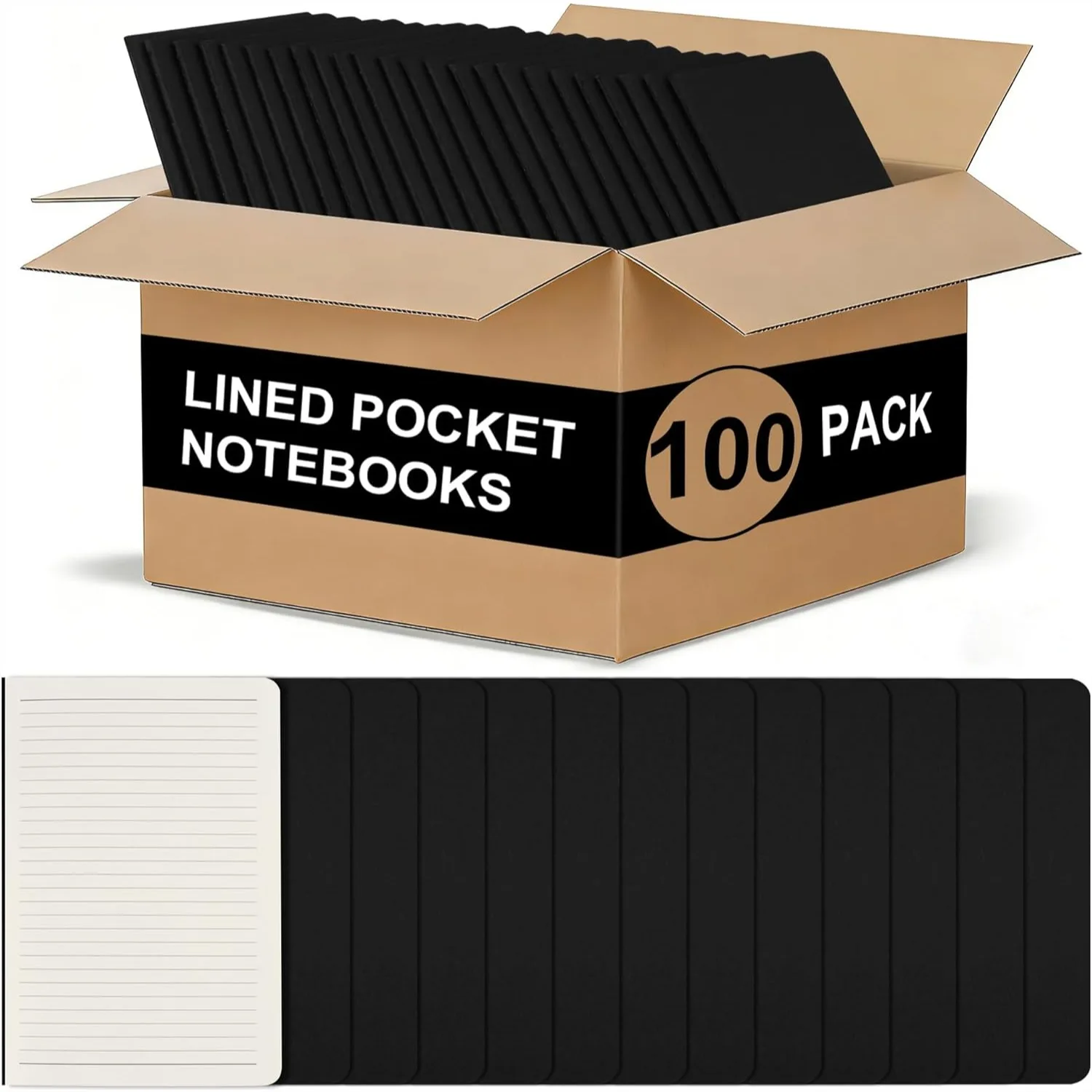 100 Pack Kraft Pocket Notebooks Bulk, 3.5x5.5 Inches Lined Paper Journaling Notebooks, 30 Sheets/60 Pages for Work Writing
100 Pack Kraft Pocket Notebooks Bulk, 3.5x5.5 Inches Lined Paper Journaling Notebooks, 30 Sheets/60 Pages for Work Writing