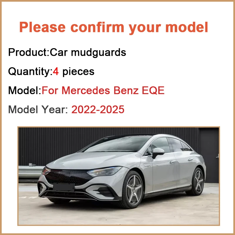 4PCS Mud Flaps For Mercedes Benz EQE Accessories V295 350 450+ Sedan 2022-2025 Mudflaps Fender Mudguard Front Rear Splash Guard
4PCS Mud Flaps For Mercedes Benz EQE Accessories V295 350 450+ Sedan 2022-2025 Mudflaps Fender Mudguard Front Rear Splash Guard