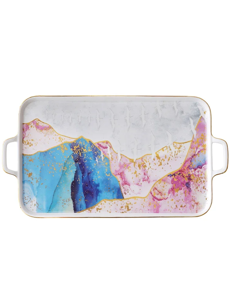 Tray Ceramic Afternoon Camellia Fruit Tea Dim sum Tray Single layer storage hand holder for Chaozhou
Tray Ceramic Afternoon Camellia Fruit Tea Dim sum Tray Single layer storage hand holder for Chaozhou