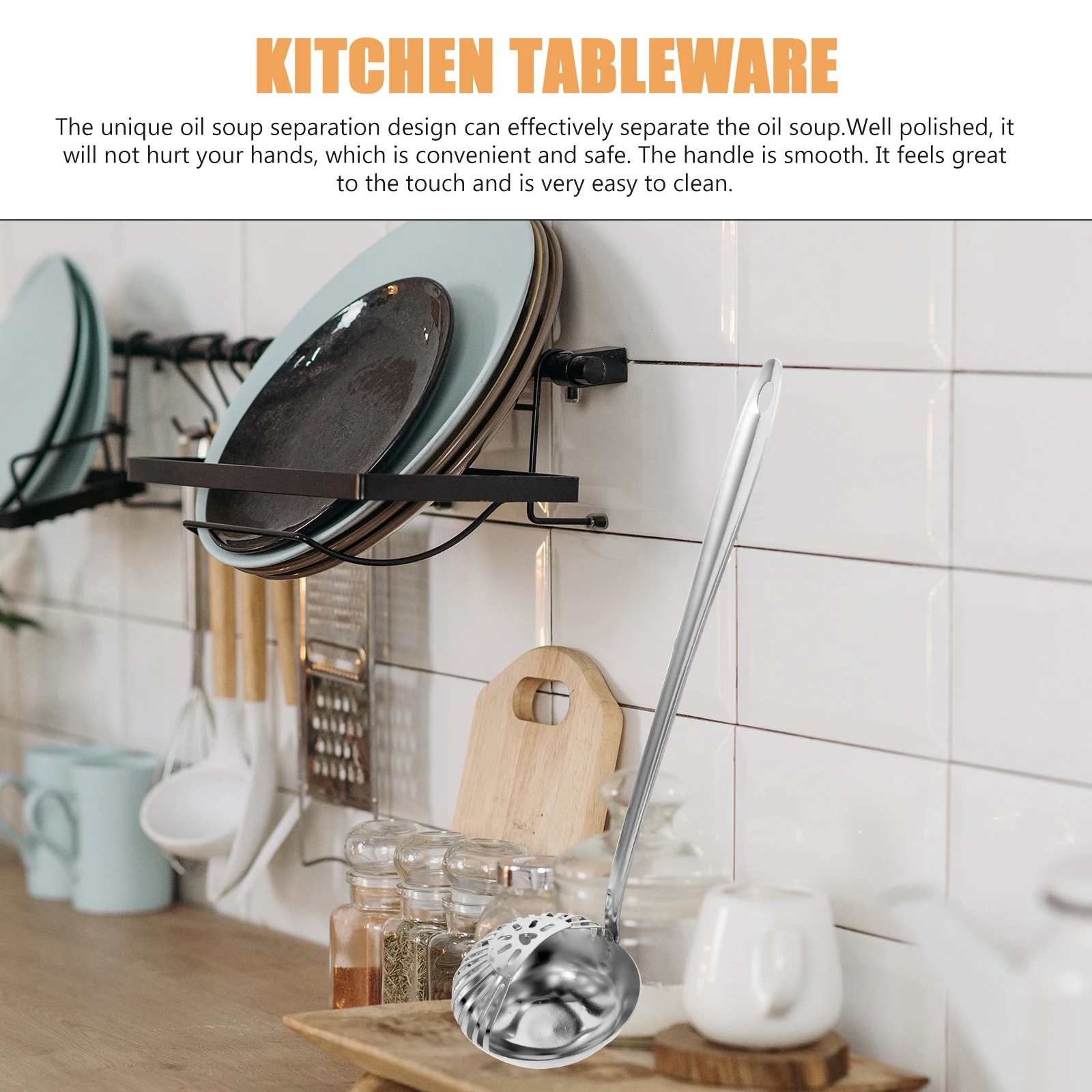 Stainless Steel Soup Spoon Oil Separator Resistant to Deformation Elegant Design Hanging Hole Practical Cooking Utensil
Stainless Steel Soup Spoon Oil Separator Resistant to Deformation Elegant Design Hanging Hole Practical Cooking Utensil