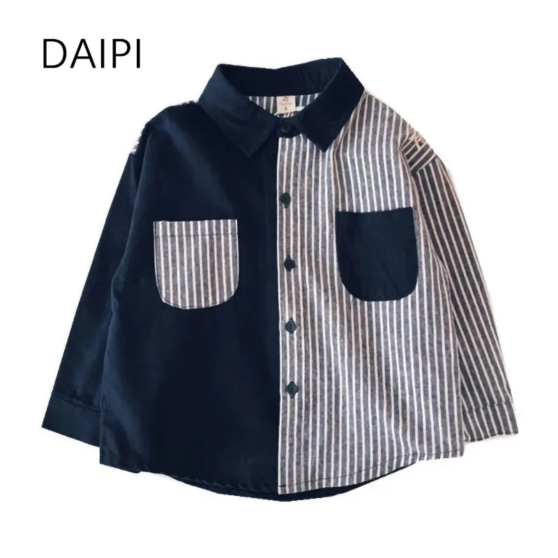 2-10 Year Boy Shirts Stripe Pocket Splicing Shirt for Boys 2023 New Spring Autumn Fashion Kids Toddler Girl
2-10 Year Boy Shirts Stripe Pocket Splicing Shirt for Boys 2023 New Spring Autumn Fashion Kids Toddler Girl
