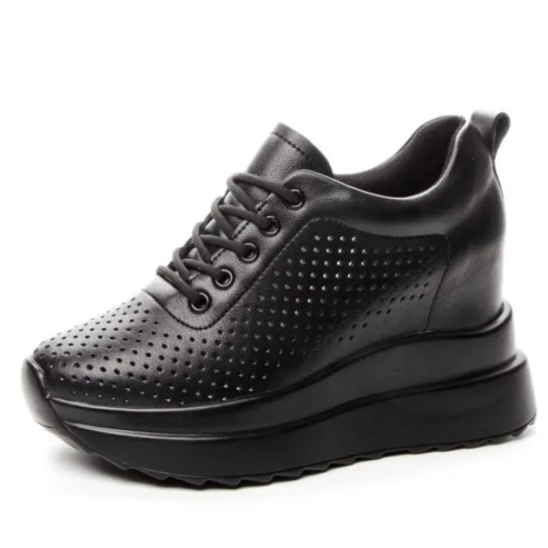 Hot quality10cm Genuine Leather Vulcanized Platform Wedge Casual Women Summer Shoes Fashion Sneakers Hollow Heels Increase Shoes
Hot quality10cm Genuine Leather Vulcanized Platform Wedge Casual Women Summer Shoes Fashion Sneakers Hollow Heels Increase Shoes