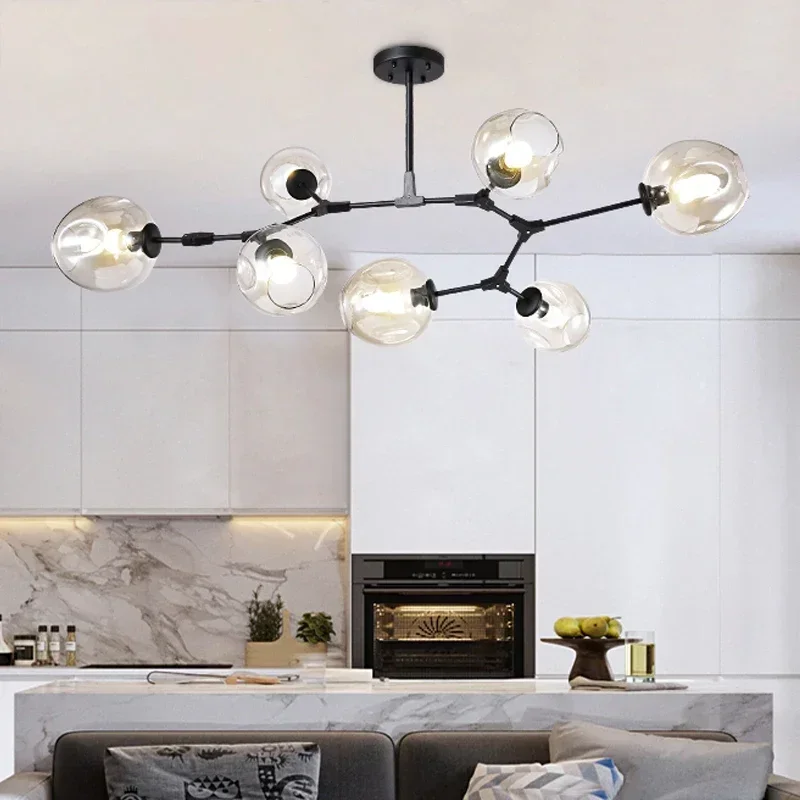 Chandeliers Nordic Glass Pendant Lamp Creative Molecular Design Led Light for Living Dining Room Bedroom Villa Fixtures
Chandeliers Nordic Glass Pendant Lamp Creative Molecular Design Led Light for Living Dining Room Bedroom Villa Fixtures
