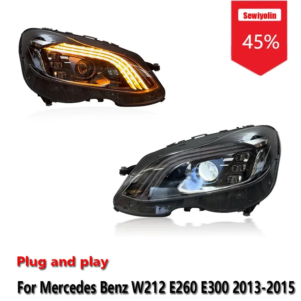 Sewiyolin Car LED Headlight Assemblies For Mercedes Benz 2013-2015 W212 E260 E300 DRL Brake Turn Signal Lamp Plug and Play
Sewiyolin Car LED Headlight Assemblies For Mercedes Benz 2013-2015 W212 E260 E300 DRL Brake Turn Signal Lamp Plug and Play