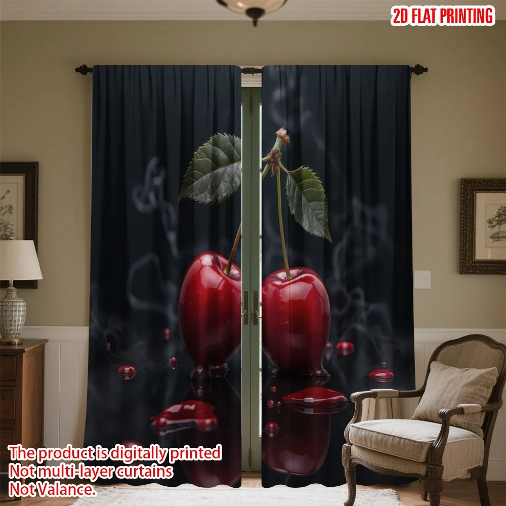 2D flat printing 2pcs Curtain Valentine's Day Cherries Digital Printed Polyester Drapes All Season Party & Holiday Decor for Art
2D flat printing 2pcs Curtain Valentine's Day Cherries Digital Printed Polyester Drapes All Season Party & Holiday Decor for Art