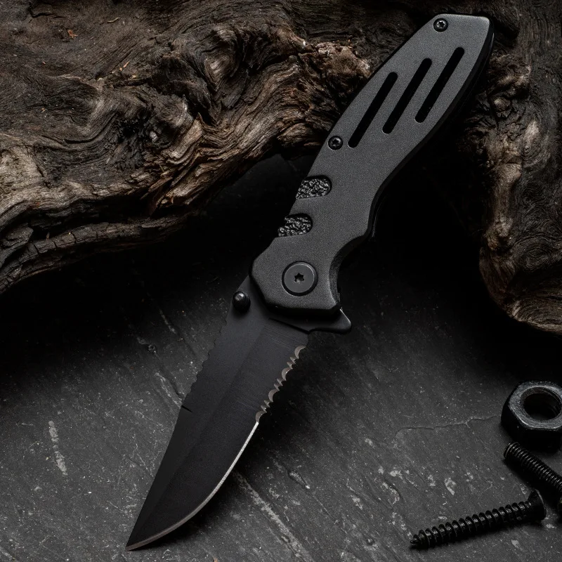 Multifunctional folding knife knife tactical military with black aluminum handle
Multifunctional folding knife knife tactical military with black aluminum handle