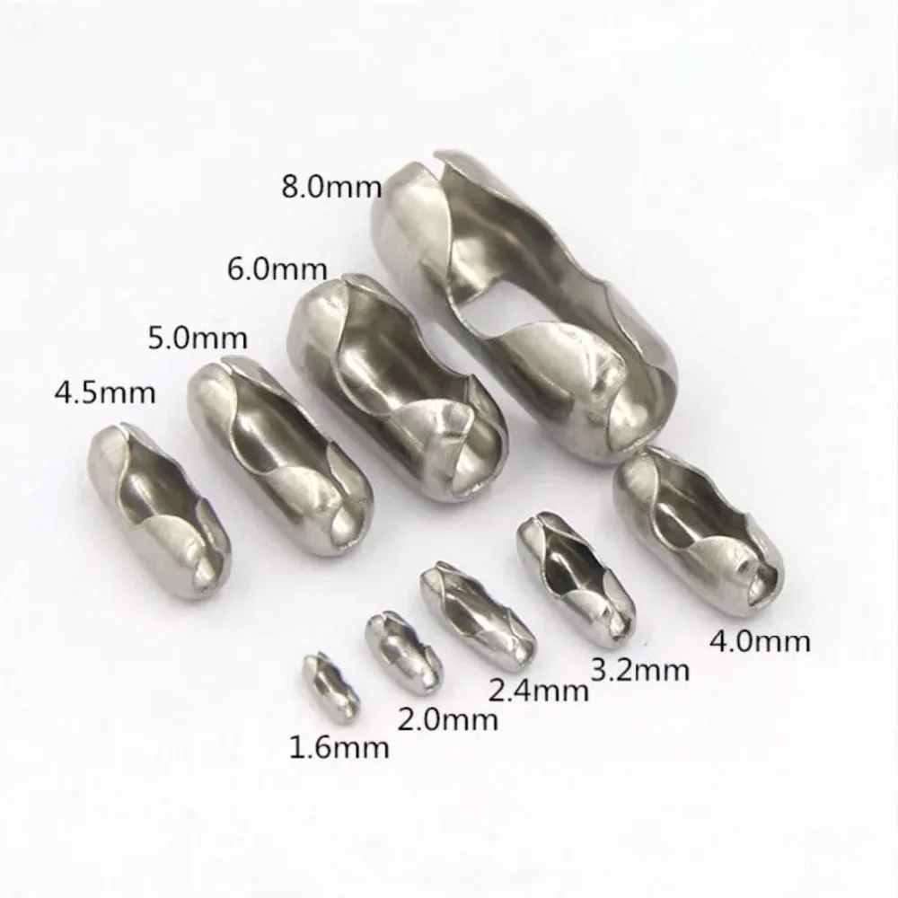 REGELIN 2.4/3.2/4/4.5mm Stainless Steel Ball Chain Connector Clasps End Beads Crimp Silver Tone DIY Jewelry Findings Accessories
REGELIN 2.4/3.2/4/4.5mm Stainless Steel Ball Chain Connector Clasps End Beads Crimp Silver Tone DIY Jewelry Findings Accessories