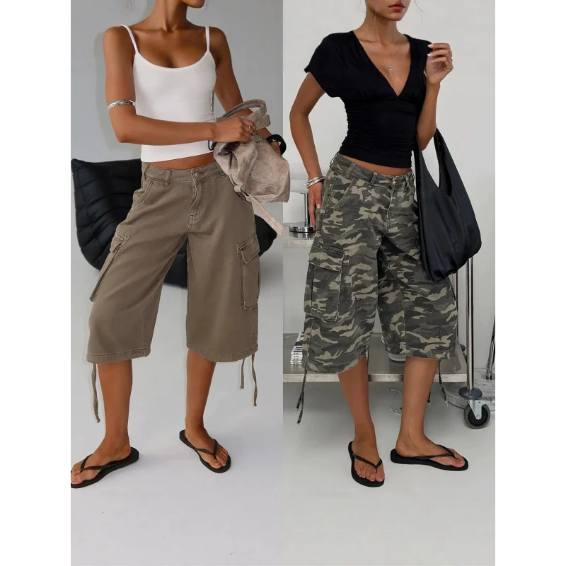 Women's Camouflage Workwear Shorts 2026 American Retro Pleated Design Loose Slimming Wide Leg Seven Quarter Jeans
Women's Camouflage Workwear Shorts 2026 American Retro Pleated Design Loose Slimming Wide Leg Seven Quarter Jeans