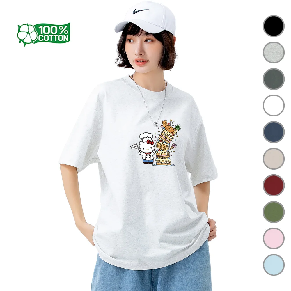 Футболка Cooking Hello Kitty Chef Sanrio, фартук и кухонные инструменты, принт, 100% хлопок, удобная футболка унисекс с круглым вырезом, верхняя одежда
Футболка Cooking Hello Kitty Chef Sanrio, фартук и кухонные инструменты, принт, 100% хлопок, удобная футболка унисекс с круглым вырезом, верхняя одежда