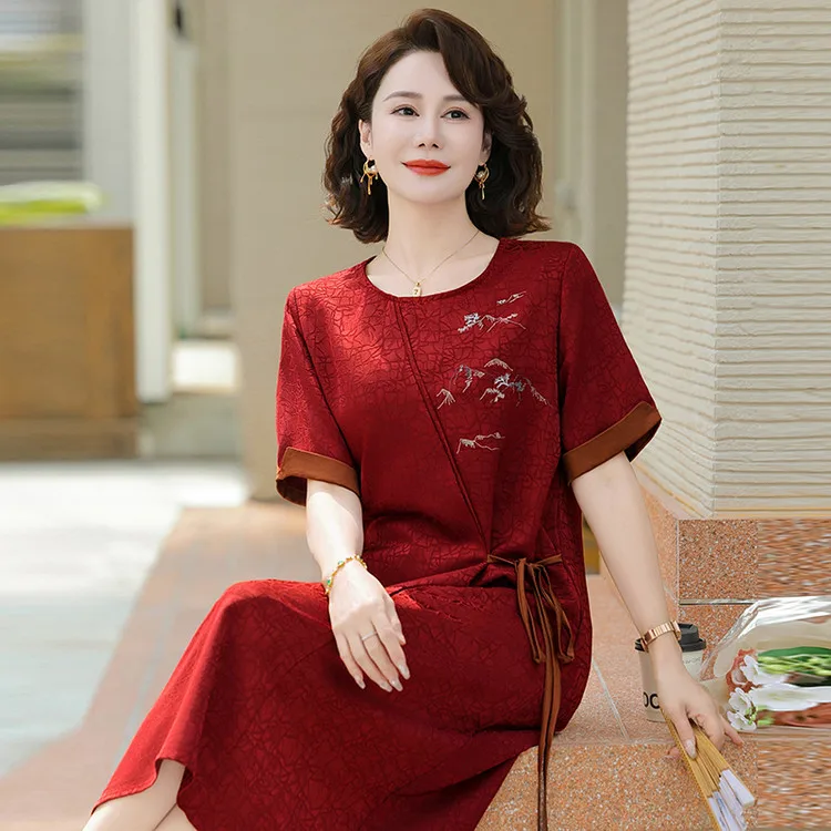 plus Size Women's Summer Wedding Dress Short Sleeve Comfortable Fashionable Maternity Clothes Parents Suitable Mid-Length Skirt
plus Size Women's Summer Wedding Dress Short Sleeve Comfortable Fashionable Maternity Clothes Parents Suitable Mid-Length Skirt