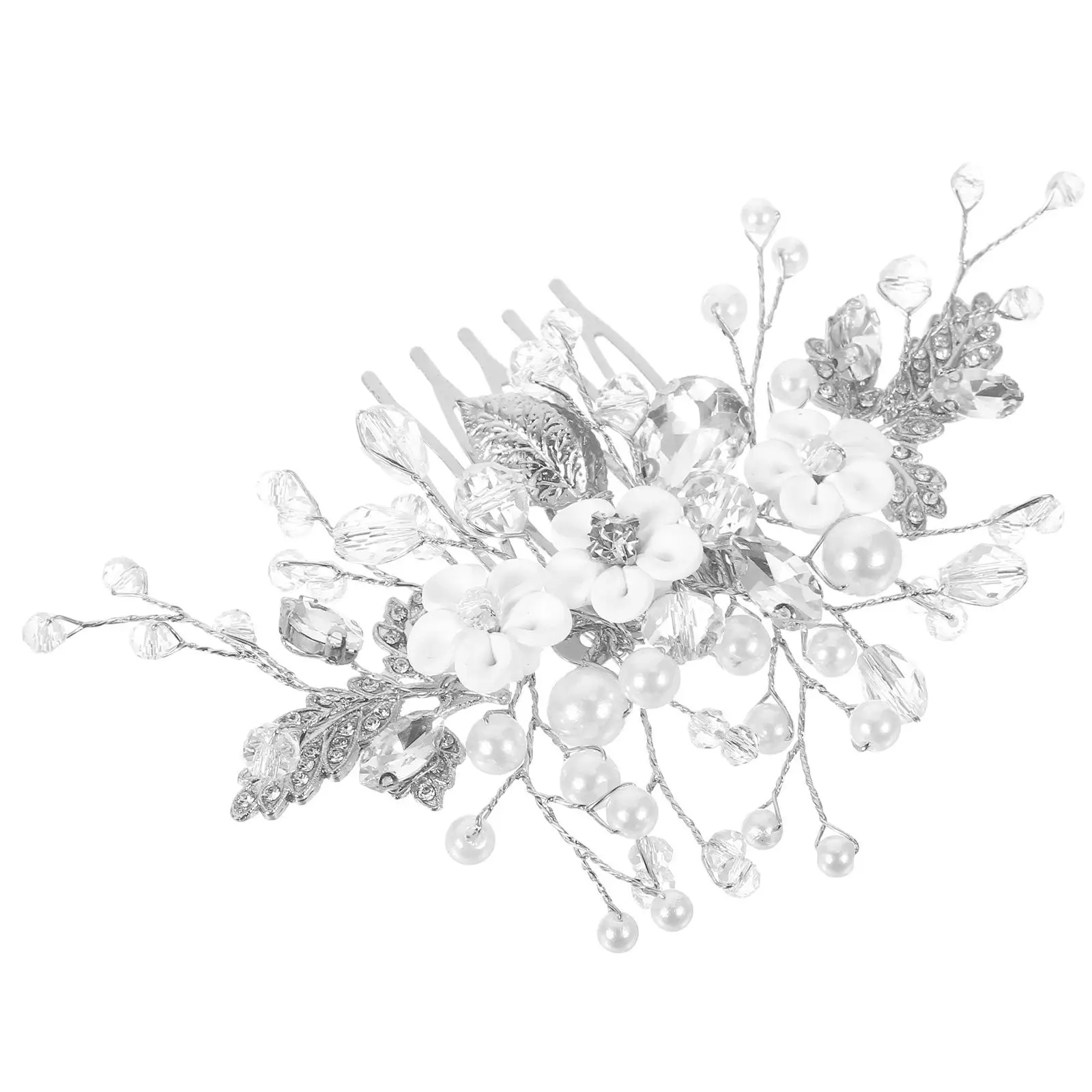 Bridal Comb Rhinestone Hair Wedding Headpiece White Flowers Crystal Beads Accessory Bride Hairstyle Decorative Combs Floral
Bridal Comb Rhinestone Hair Wedding Headpiece White Flowers Crystal Beads Accessory Bride Hairstyle Decorative Combs Floral