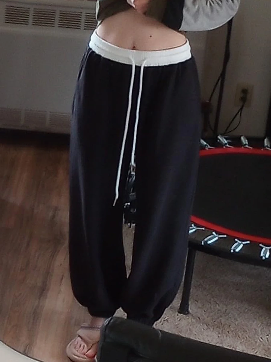 Women Color Blocking Sports Leggings Sweatpants Drawstring Elastic Waist Contrast Color Casual Pants Trousers with Pockets
Women Color Blocking Sports Leggings Sweatpants Drawstring Elastic Waist Contrast Color Casual Pants Trousers with Pockets