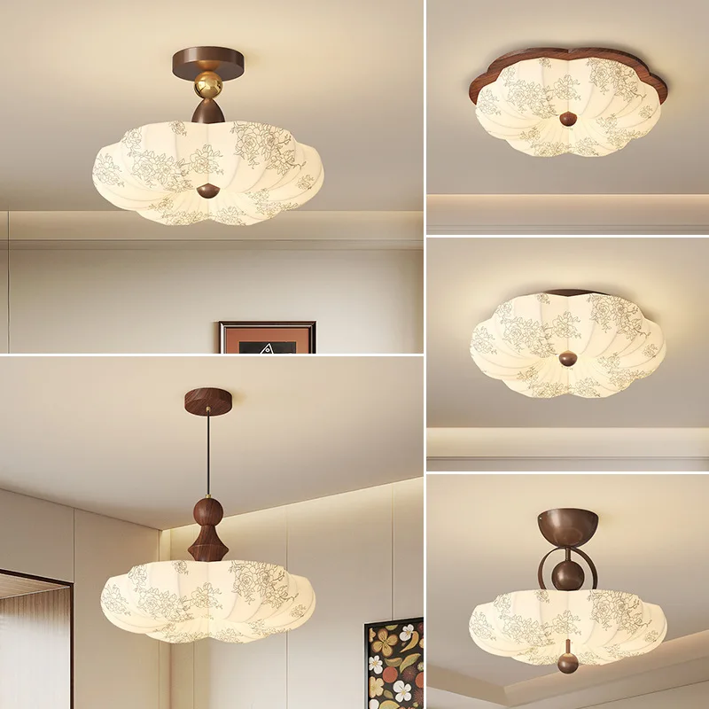Medieval style bedroom ceiling lamp retro eye protection flower lamp walnut grain high-end atmosphere eye protection bedroom mai
Medieval style bedroom ceiling lamp retro eye protection flower lamp walnut grain high-end atmosphere eye protection bedroom mai