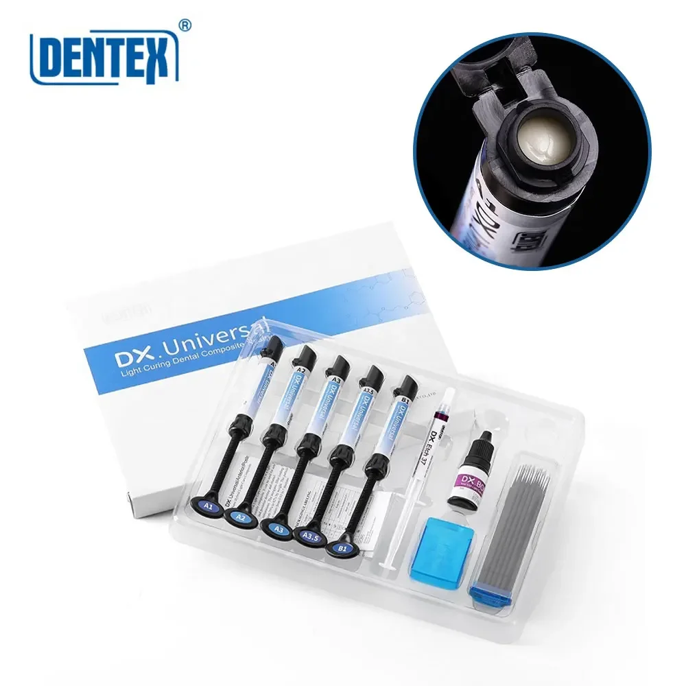 DENTEX Dental light-curing Composite Resin Universal /Adhesive/Bonding Etch Gel Kit orthodontic bracket Adhesive Teeth
DENTEX Dental light-curing Composite Resin Universal /Adhesive/Bonding Etch Gel Kit orthodontic bracket Adhesive Teeth