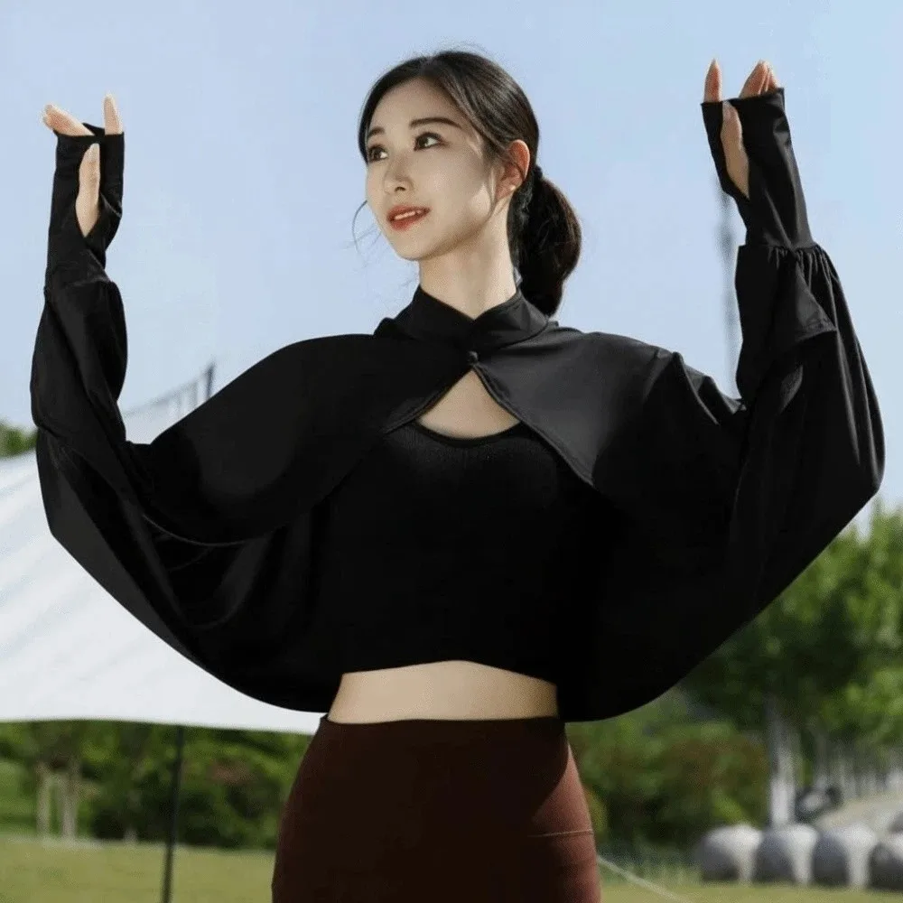 Solid Color Summer Sunscreen Shawl Long Sleeve Thin Ice Silk Cape Crop Top Sunshade Cloak Sun Protection Clothing Short Jacket
Solid Color Summer Sunscreen Shawl Long Sleeve Thin Ice Silk Cape Crop Top Sunshade Cloak Sun Protection Clothing Short Jacket