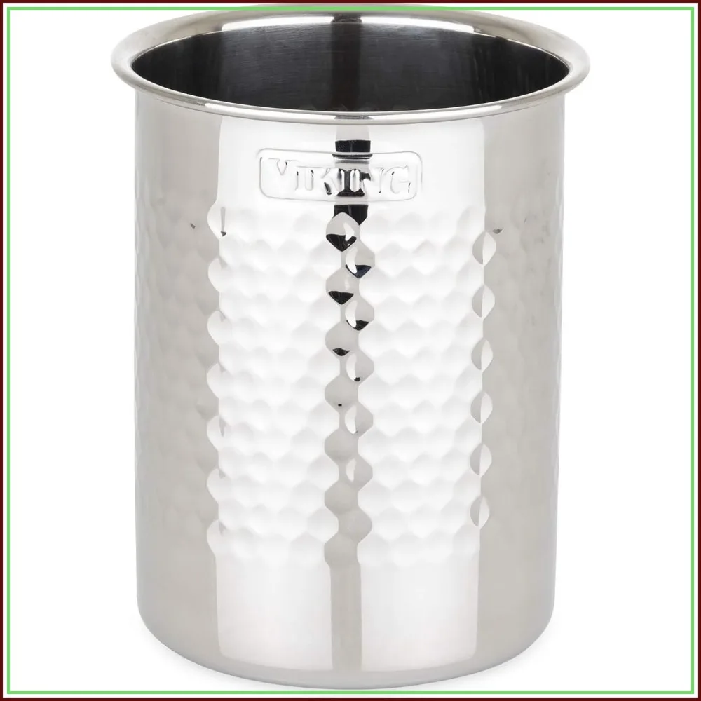 Hammered Stainless Steel Kitchen Utensil Holder, Countertop Organizer Crock, Cooking Tools Storage, Silver, 5.3x5.3x6.8 in
Hammered Stainless Steel Kitchen Utensil Holder, Countertop Organizer Crock, Cooking Tools Storage, Silver, 5.3x5.3x6.8 in