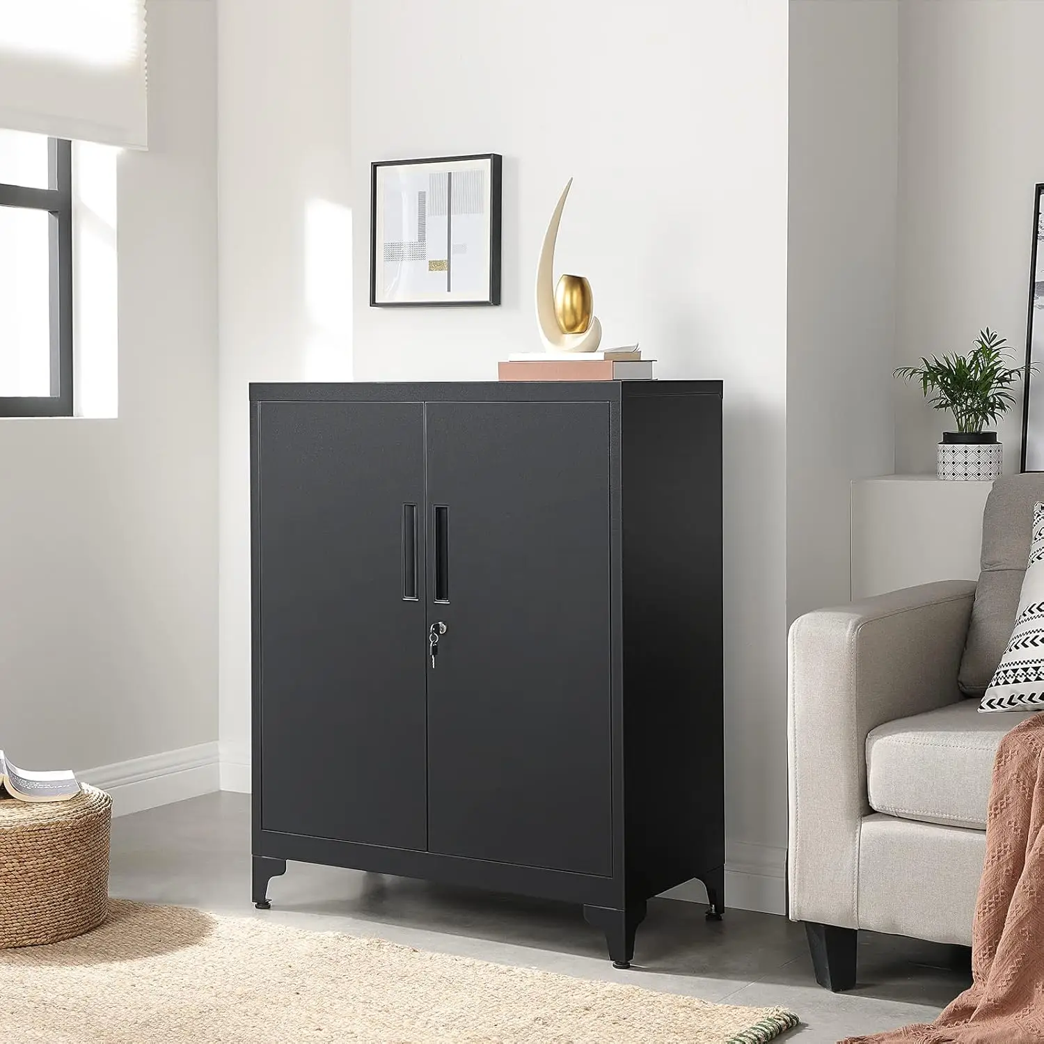 Garage Cabinet, Metal Storage Cabinet with Doors and Shelves, for Home Office, Garage and Utility Room, Customized
Garage Cabinet, Metal Storage Cabinet with Doors and Shelves, for Home Office, Garage and Utility Room, Customized