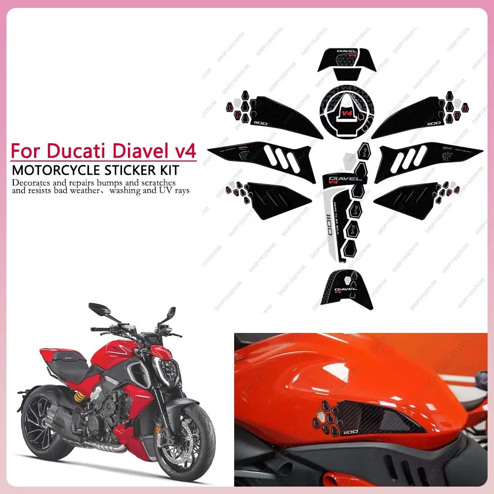 Motorcycle Accessories Waterproof Anti Scratch Moto Sticker Kit 3D Epoxy Resin Protective Sticker for Ducati Diavel v4 2023
Motorcycle Accessories Waterproof Anti Scratch Moto Sticker Kit 3D Epoxy Resin Protective Sticker for Ducati Diavel v4 2023