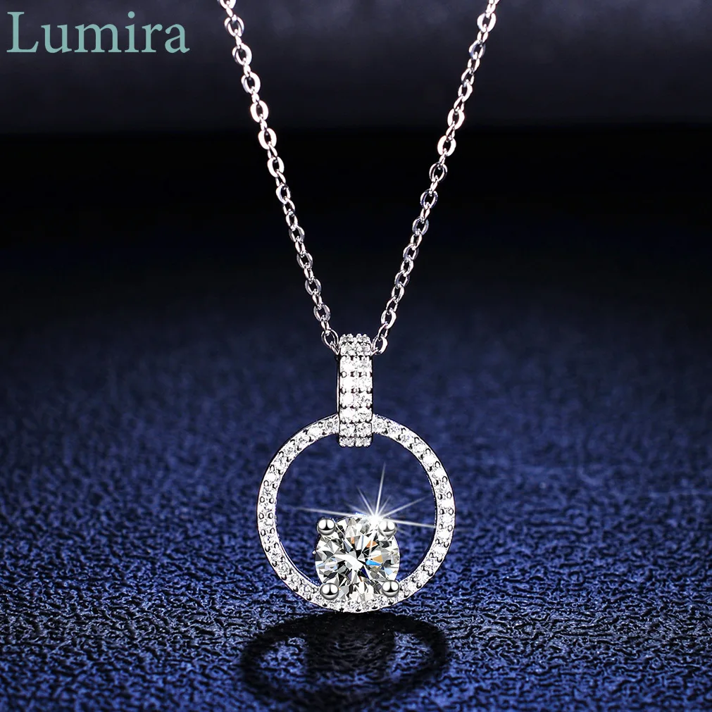 Lumira Fashion Ring-Shaped Round Pendant Platinum PT950 Necklace with 1-Carat Moissanite for Women Choker Necklace
Lumira Fashion Ring-Shaped Round Pendant Platinum PT950 Necklace with 1-Carat Moissanite for Women Choker Necklace