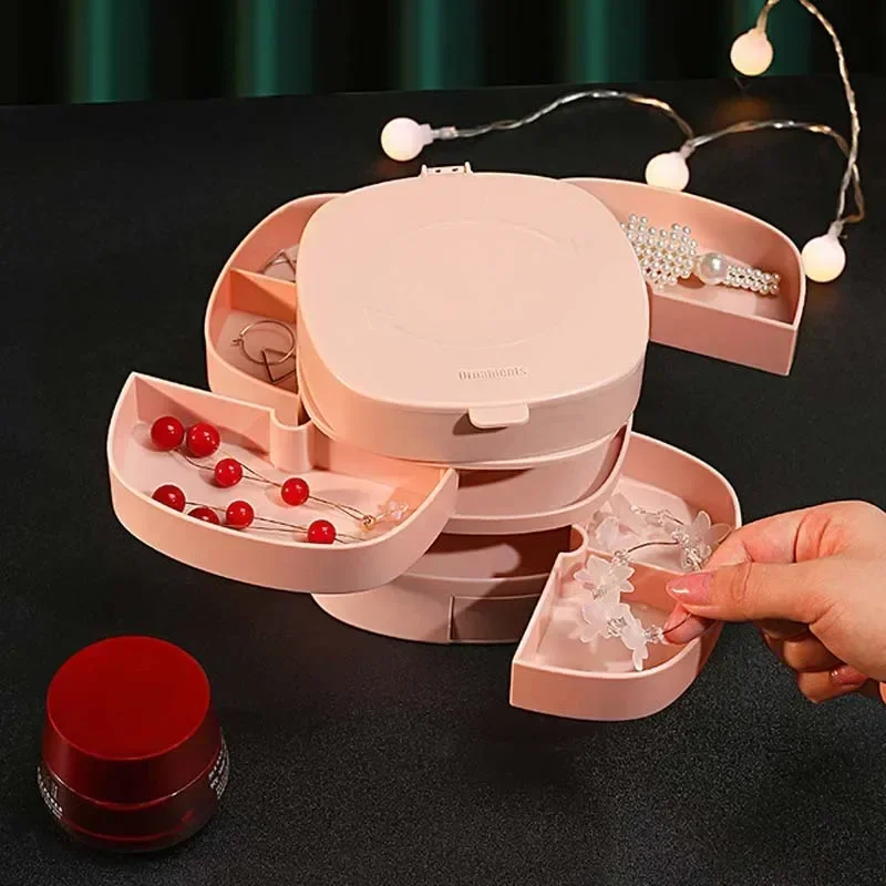 New Rotating Jewelry Box 4-Layers Rings Display Necklaces Holder Jewelry Organizer Multifunctional Classified Storage Women Gift
New Rotating Jewelry Box 4-Layers Rings Display Necklaces Holder Jewelry Organizer Multifunctional Classified Storage Women Gift