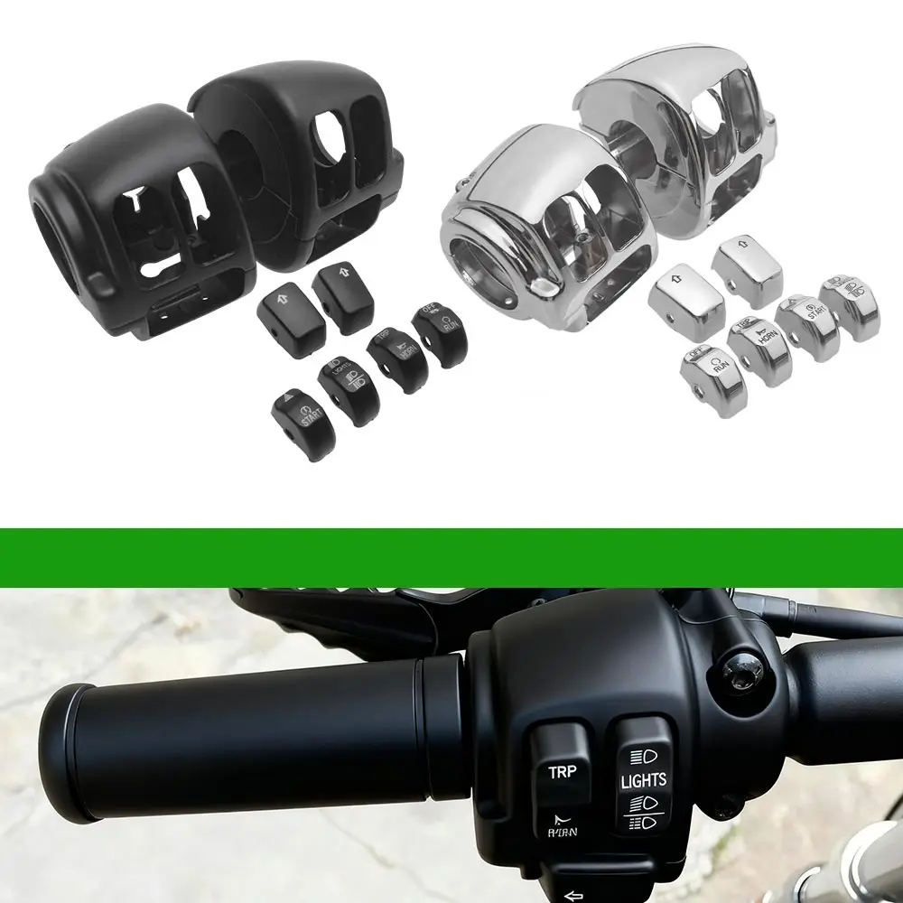 Handlebar Control Switch Housings Cover Easy Installation Chrome Or Black Color Fit For Harley Dyna Softail Sportster 2011-2022
Handlebar Control Switch Housings Cover Easy Installation Chrome Or Black Color Fit For Harley Dyna Softail Sportster 2011-2022