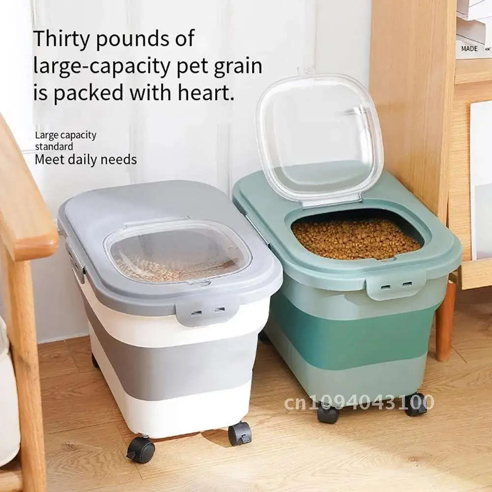 33lbs Pet Dog Food Storage Container Dry Cat Food Box Seal Product Pet Rice Measuring With Proof Bag Moisture Bucket Cup Storage
33lbs Pet Dog Food Storage Container Dry Cat Food Box Seal Product Pet Rice Measuring With Proof Bag Moisture Bucket Cup Storage