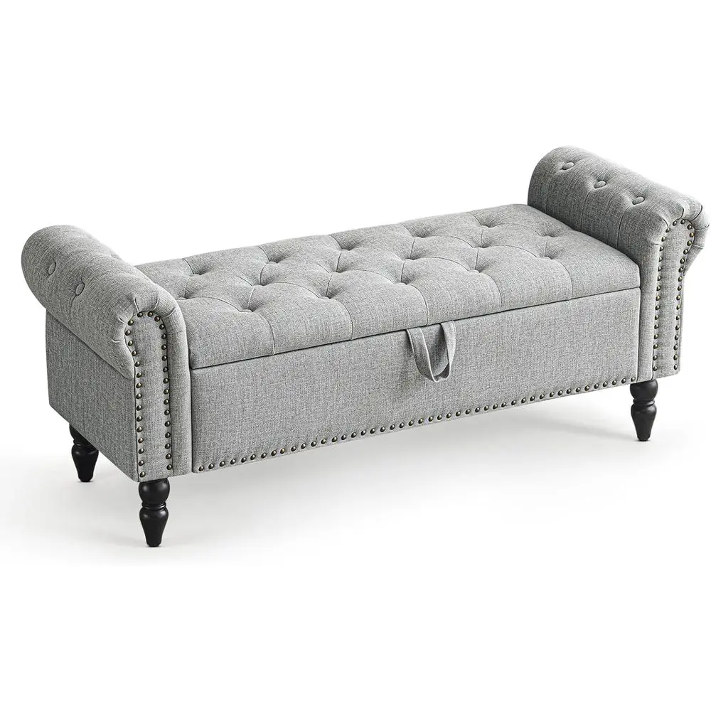 Серая мягкая скамья-пуф 51 дюйм с пуговичной обивкой для спальни, прихожей и гардеробной
Серая мягкая скамья-пуф 51 дюйм с пуговичной обивкой для спальни, прихожей и гардеробной