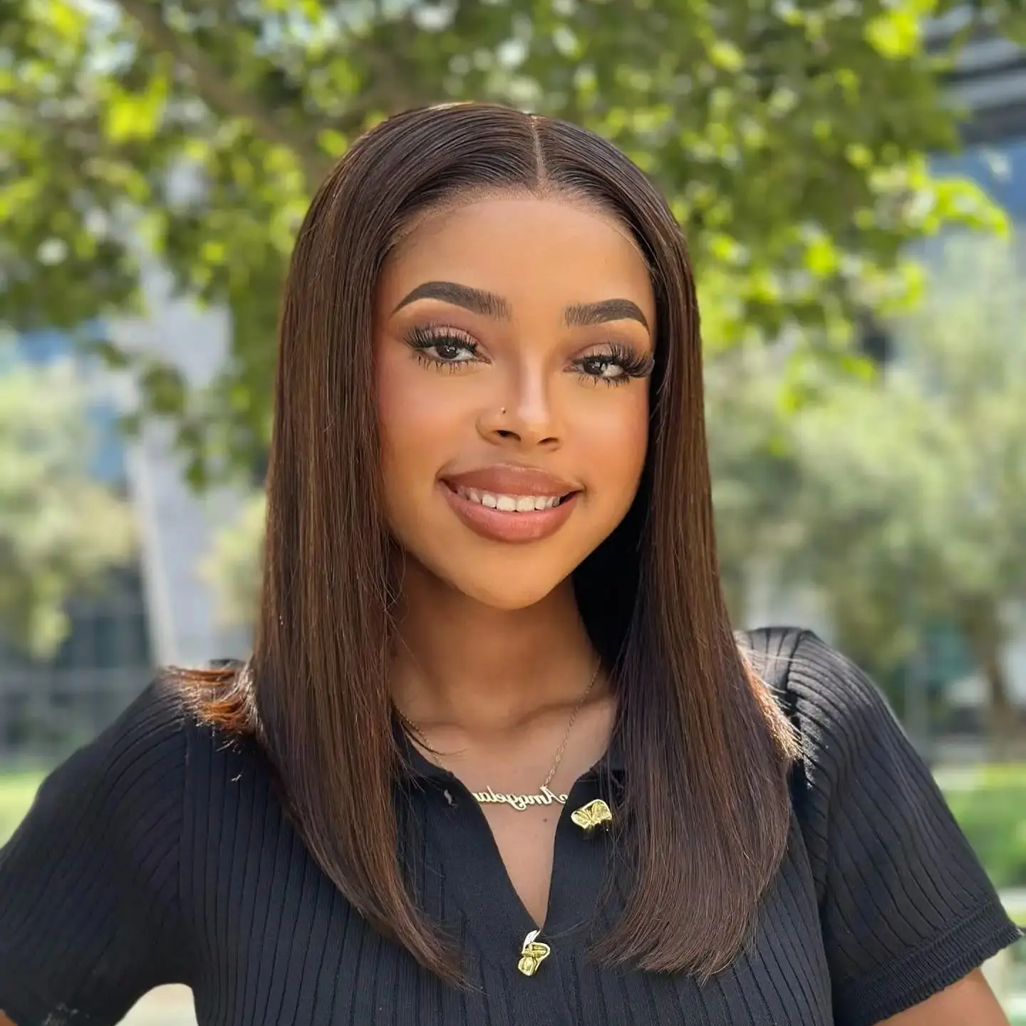 Preplucked Hairline Short Bob Womens Lace Front Wig Brown For Women Glueless Wig Middle Part Short Straight Wig
Preplucked Hairline Short Bob Womens Lace Front Wig Brown For Women Glueless Wig Middle Part Short Straight Wig