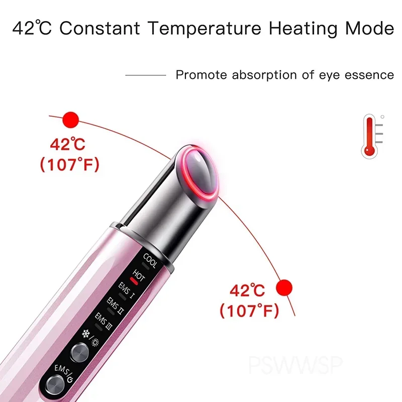 EMS Hot and Cold Eye Massage Stick Wrinkle Removal Dark Circles Puffiness Eye Bags Eye Care Facial Beauty Machine
EMS Hot and Cold Eye Massage Stick Wrinkle Removal Dark Circles Puffiness Eye Bags Eye Care Facial Beauty Machine