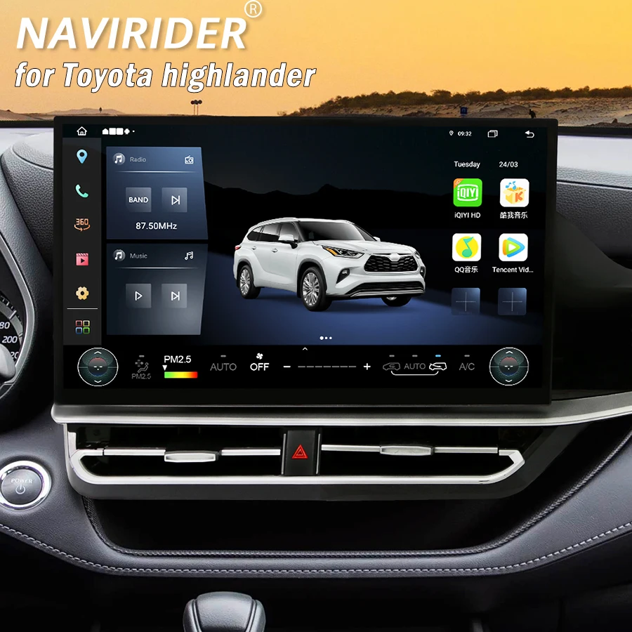 15,6-дюймовое автомобильное радио на Android для TOYOTA Highlander Crown Kluger GXL 2022-2025: Мультимедийный плеер, GPS, Carplay, Авторадио, Стерео, 4G, Bluetooth
15,6-дюймовое автомобильное радио на Android для TOYOTA Highlander Crown Kluger GXL 2022-2025: Мультимедийный плеер, GPS, Carplay, Авторадио, Стерео, 4G, Bluetooth