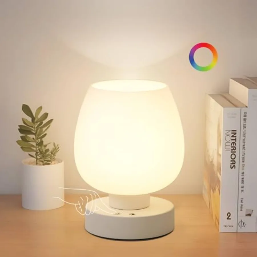 Cordless Touch Bedside Table Lamp, Rechargeable Battery Operated Desk Lamps with 8 RGB Colors, Dimmable Small Glass Nightstand
Cordless Touch Bedside Table Lamp, Rechargeable Battery Operated Desk Lamps with 8 RGB Colors, Dimmable Small Glass Nightstand