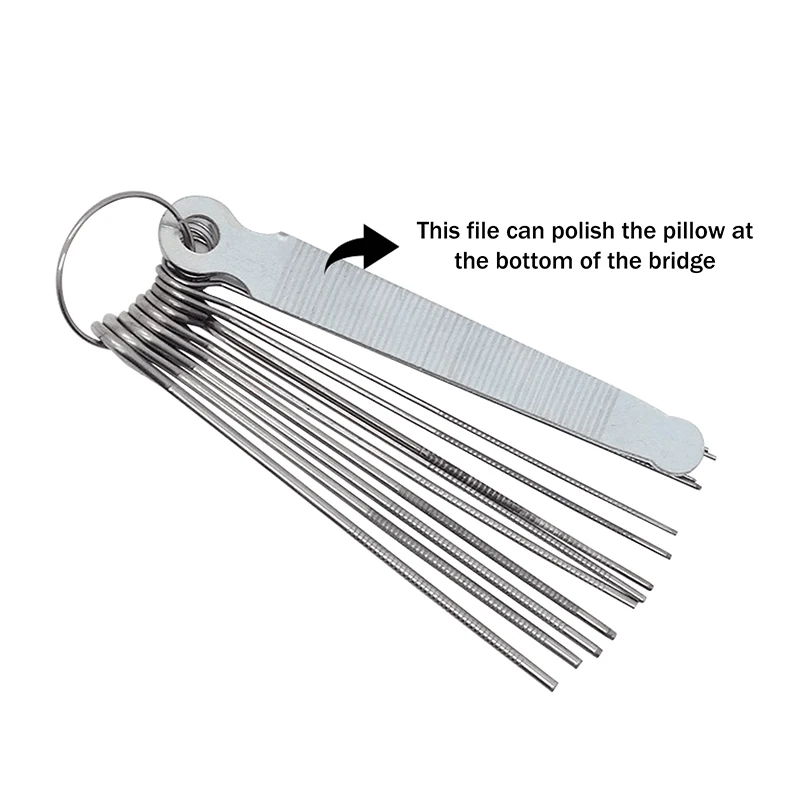 1Set DIY Guitar Nut Slotting File Kit Slot Saw Rods Filing Set Luthier Stringed Instrument Guitar Accessories Guitar Repair Tool
1Set DIY Guitar Nut Slotting File Kit Slot Saw Rods Filing Set Luthier Stringed Instrument Guitar Accessories Guitar Repair Tool